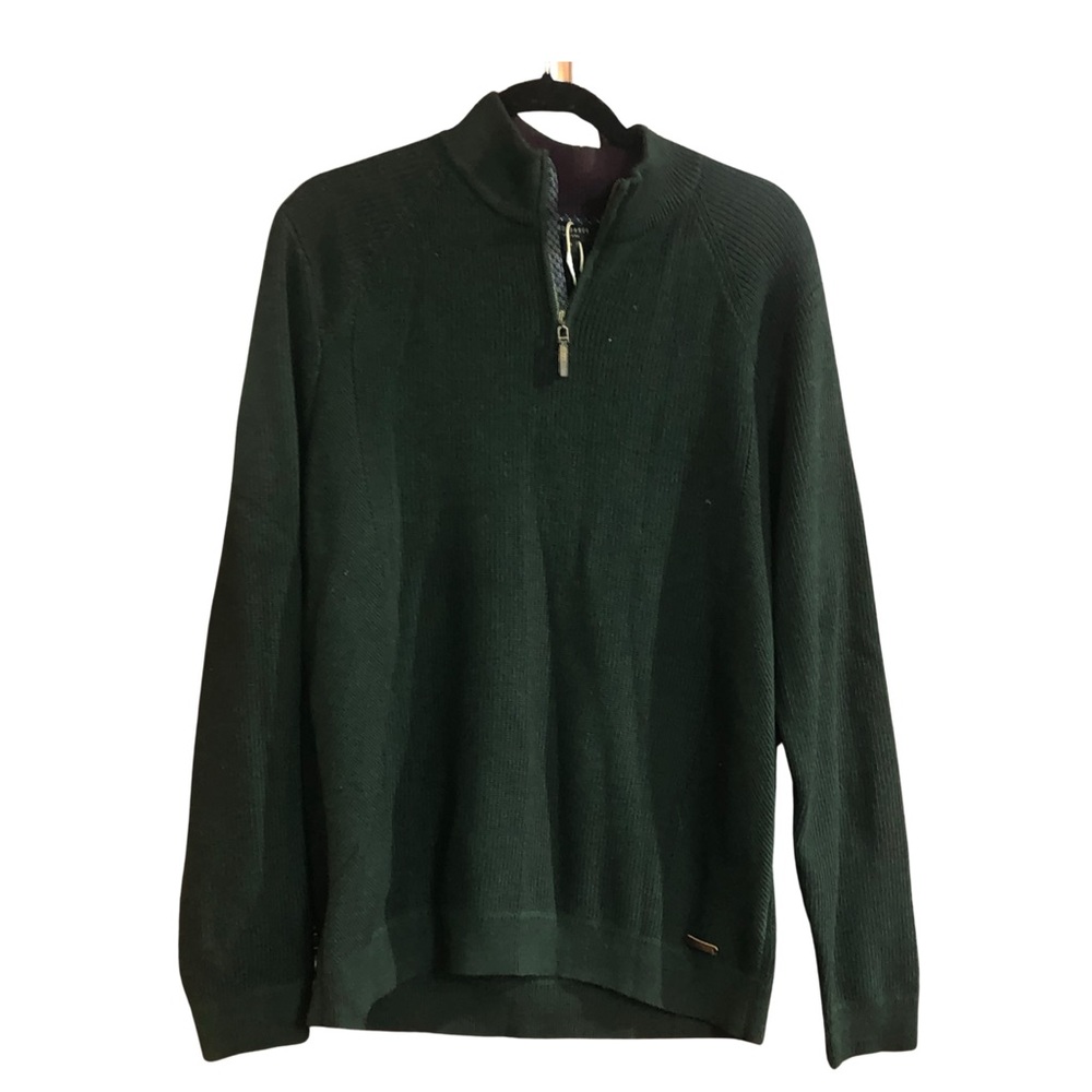 Ted Baker Green 1/4 zip Sweater size 6 brand new with tags